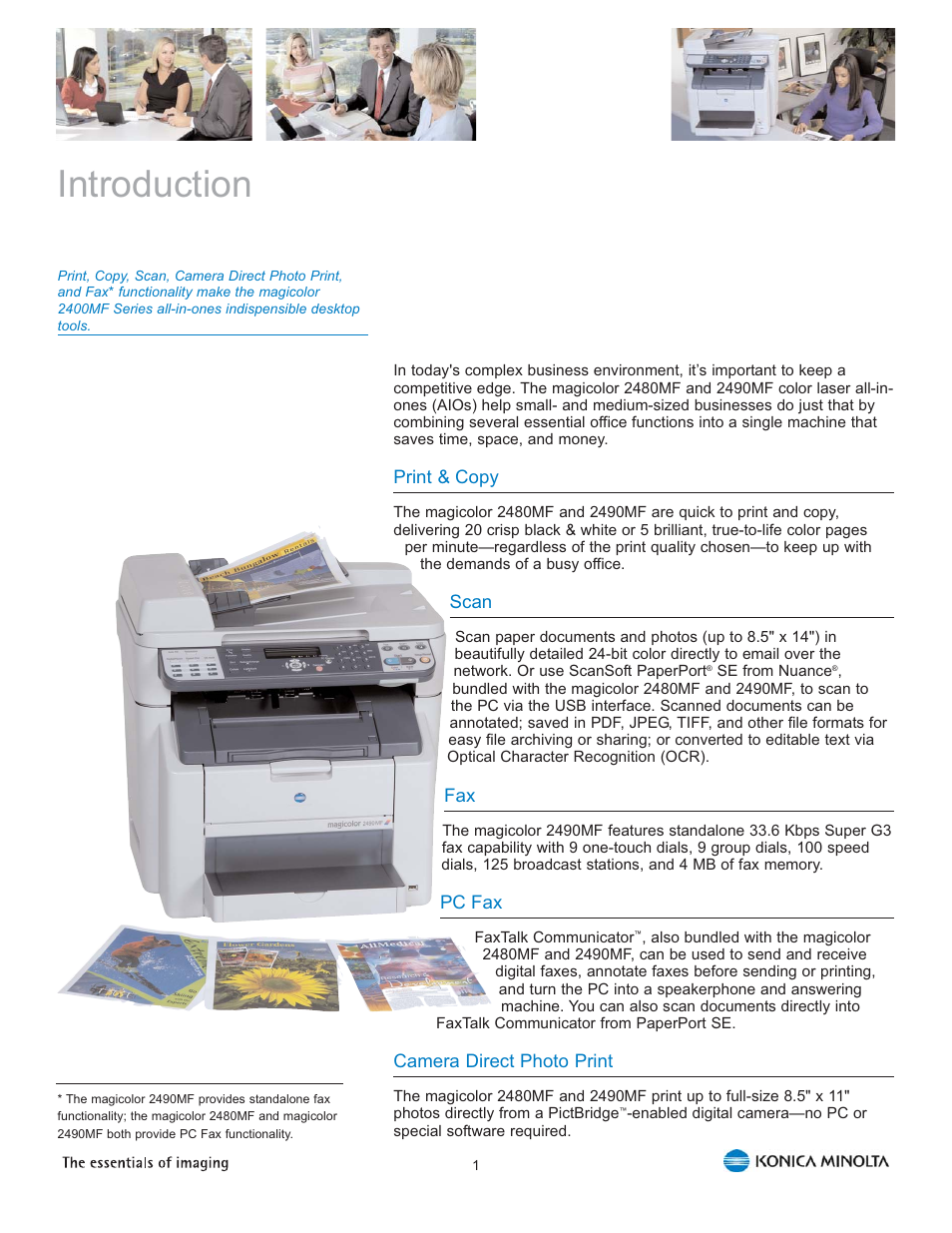 Introduction | Konica Minolta Magicolor 2480 MF User Manual | Page 5 / 46
