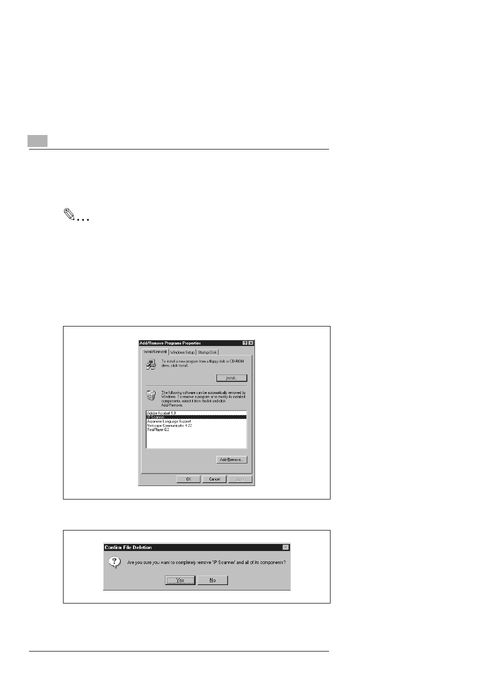 3 uninstalling ip scanner, Uninstalling ip scanner -6 | Konica Minolta SU2 User Manual | Page 32 / 112