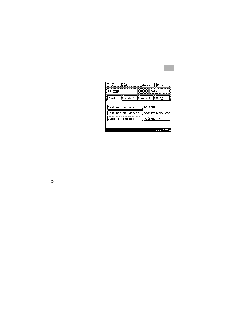 6 changing/deleting recipients, Changing/deleting recipients -15 | Konica Minolta SU2 User Manual | Page 69 / 112