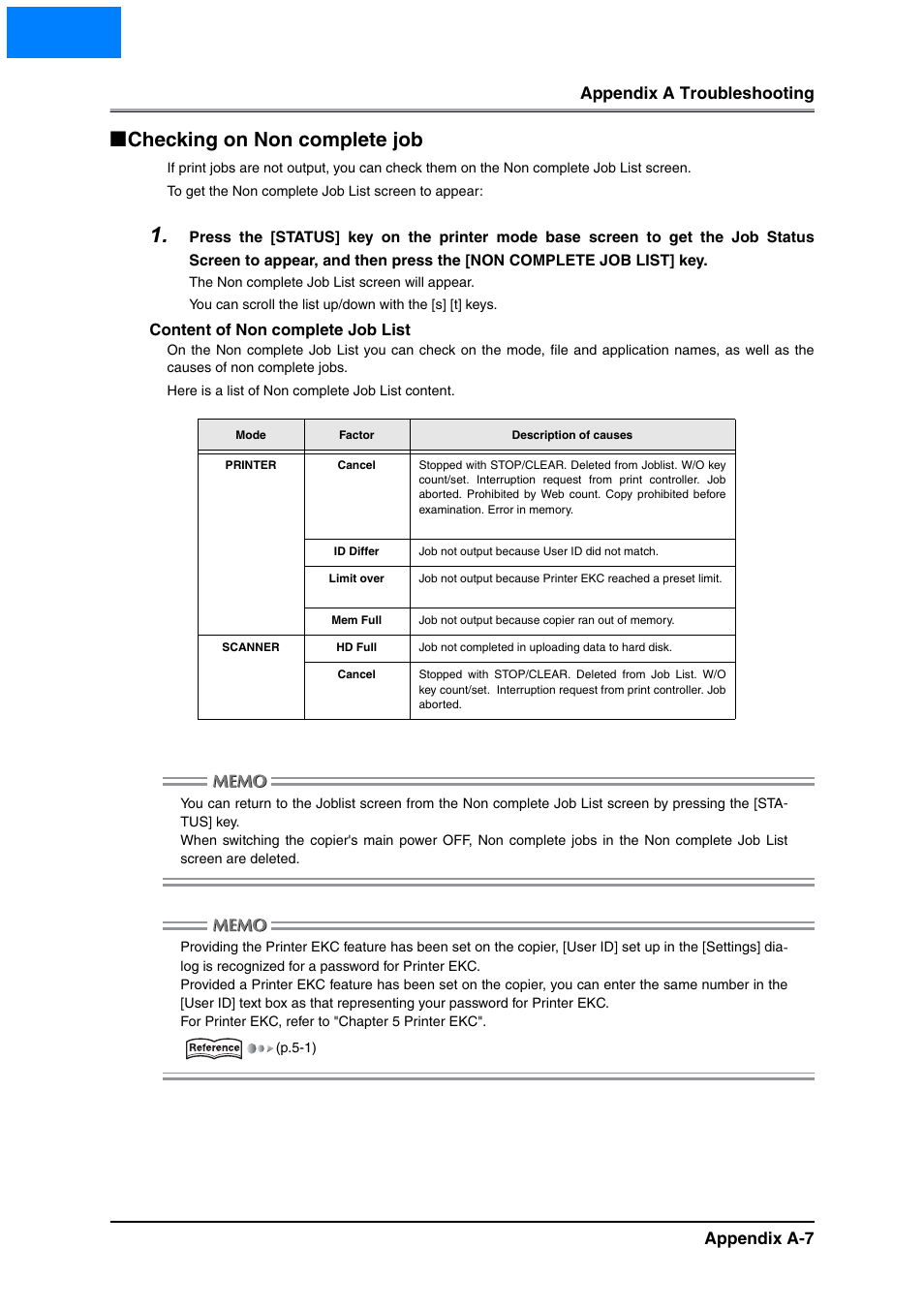 Checking on non complete job, Home | Konica Minolta IP-511 User Manual | Page 113 / 122