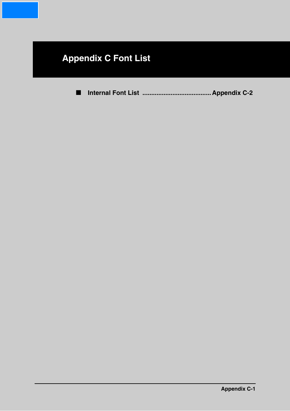 Appendix c font list | Konica Minolta IP-511 User Manual | Page 117 / 122