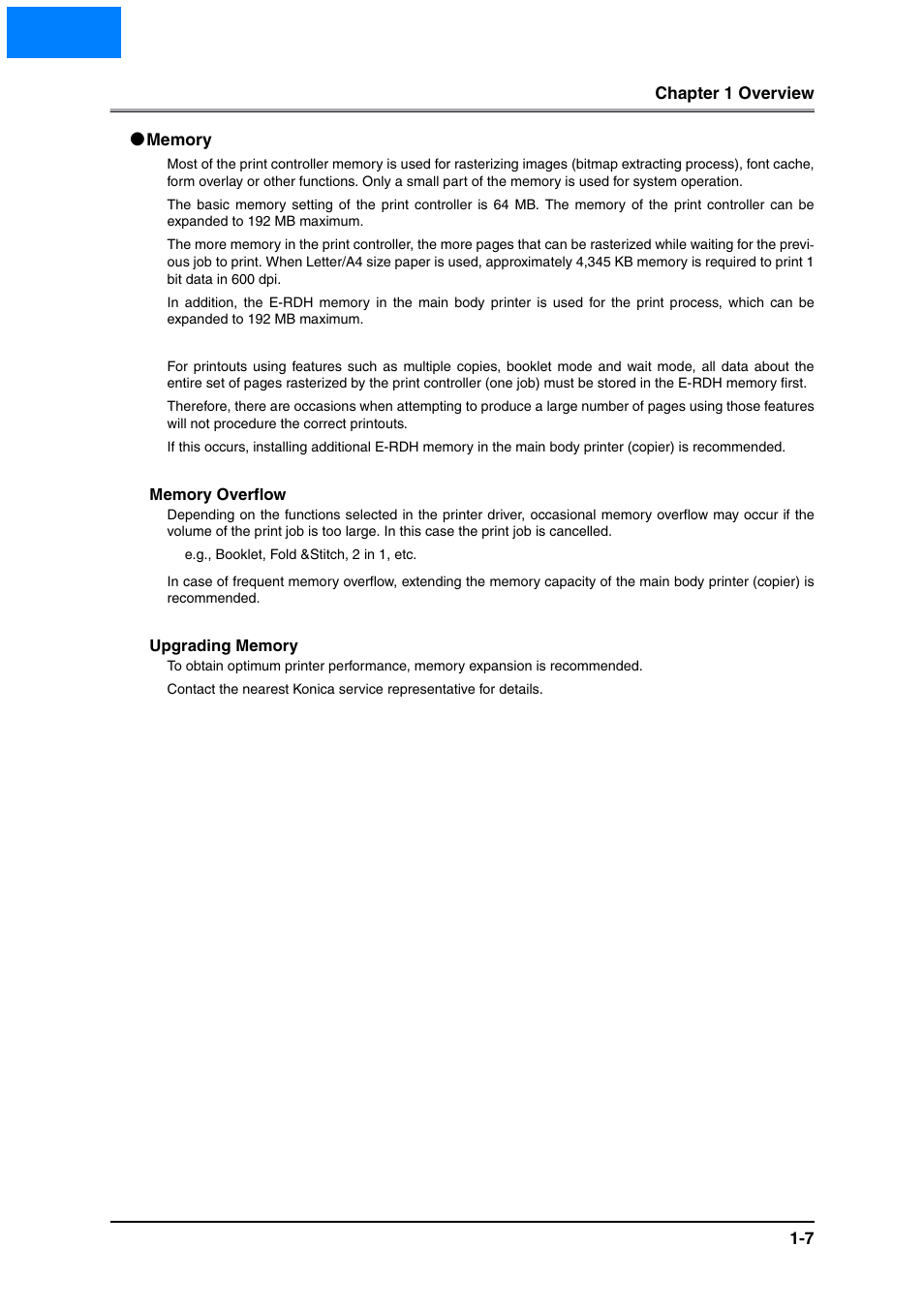 Memory, Memory -7, Home | Konica Minolta IP-511 User Manual | Page 18 / 122