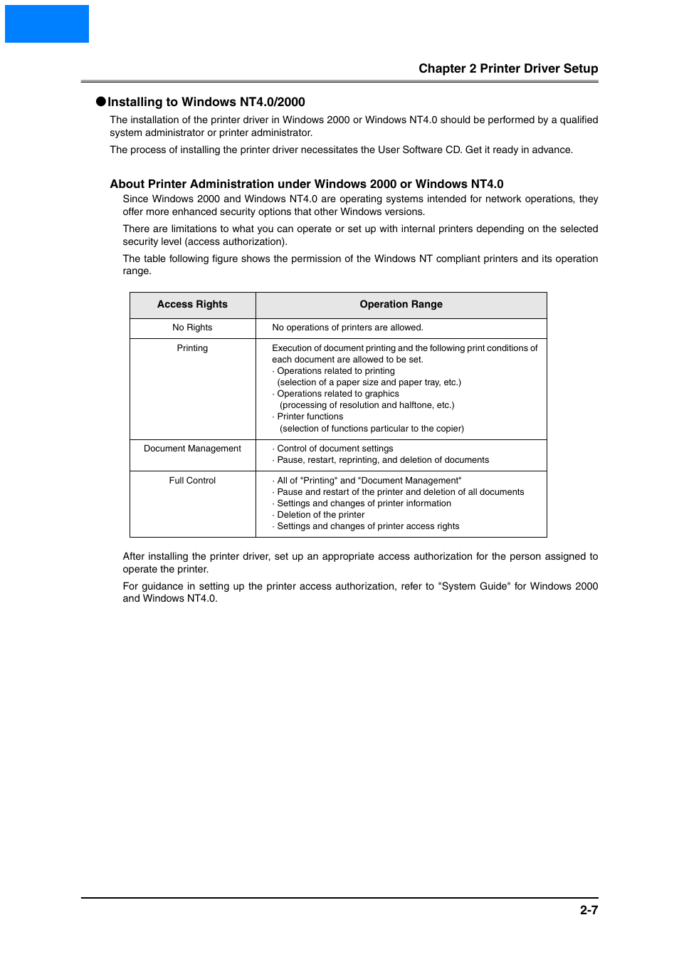 Installing to windows nt4.0/2000, Installing to windows nt4.0/2000 -7, Home | Konica Minolta IP-511 User Manual | Page 25 / 122