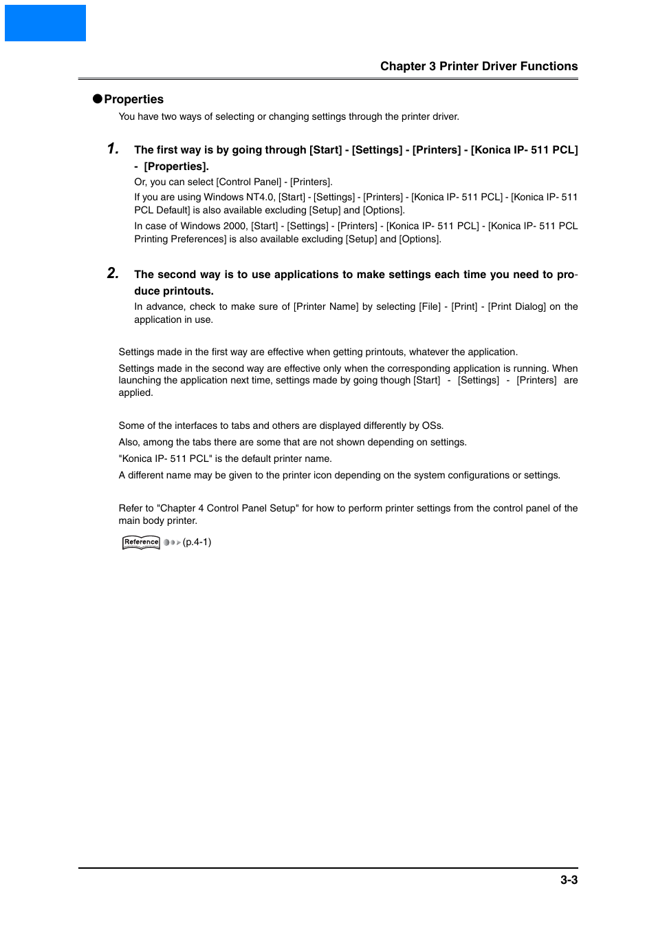 Properties, Properties -3, Home | Konica Minolta IP-511 User Manual | Page 39 / 122