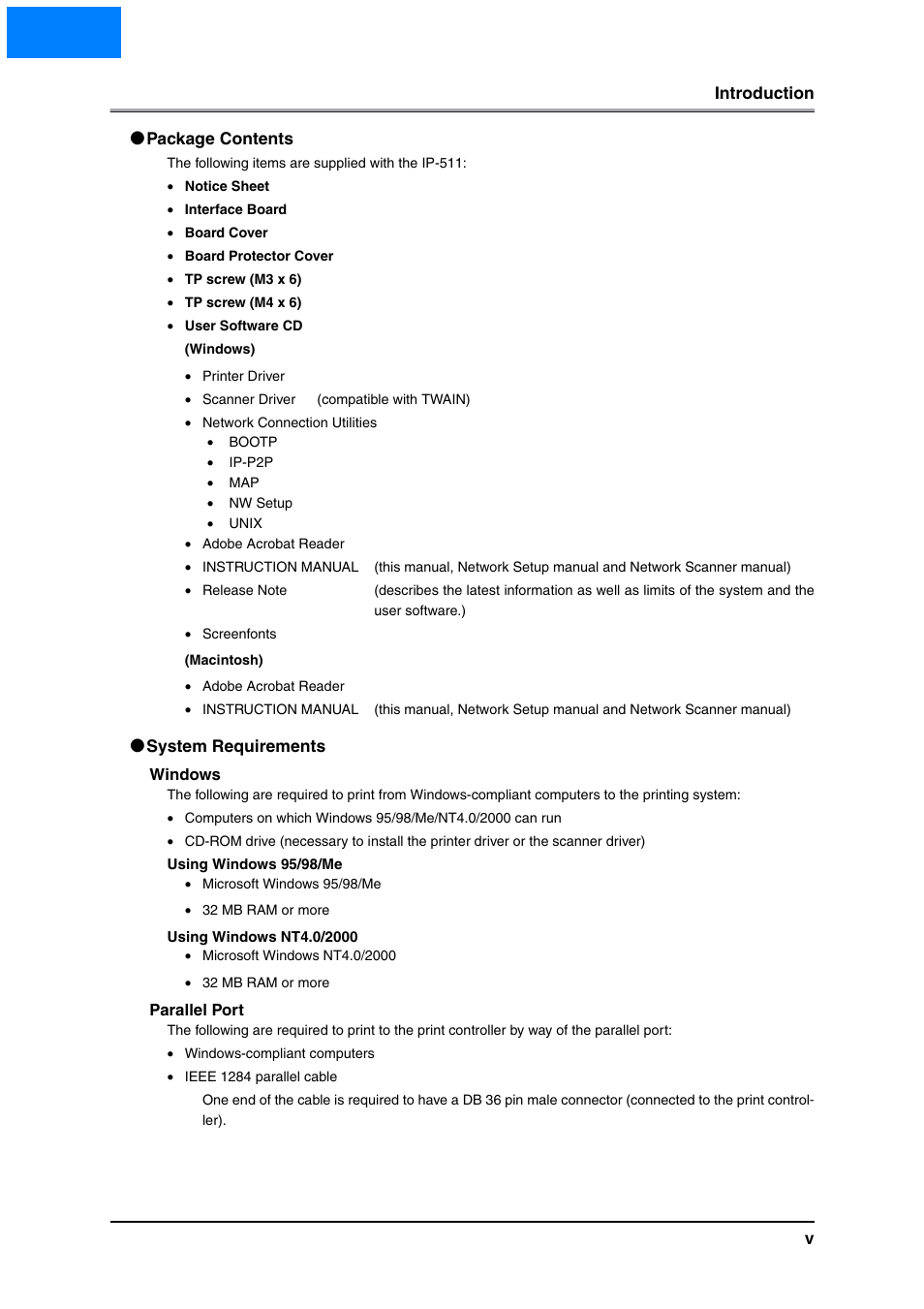 Package contents, System requirements, Home | Konica Minolta IP-511 User Manual | Page 7 / 122