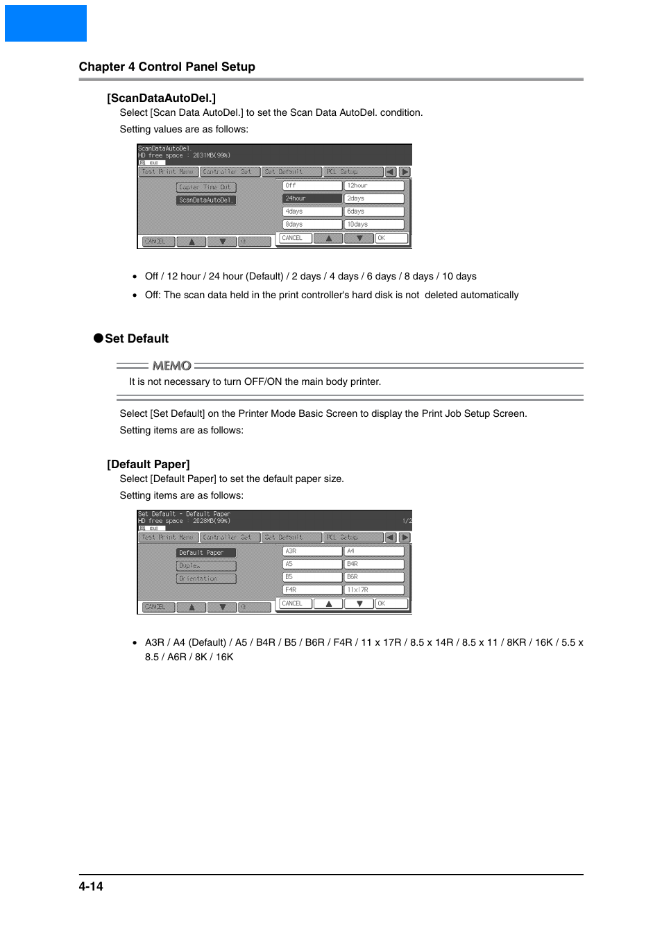 Set default, Set default -14, Home | Konica Minolta IP-511 User Manual | Page 92 / 122