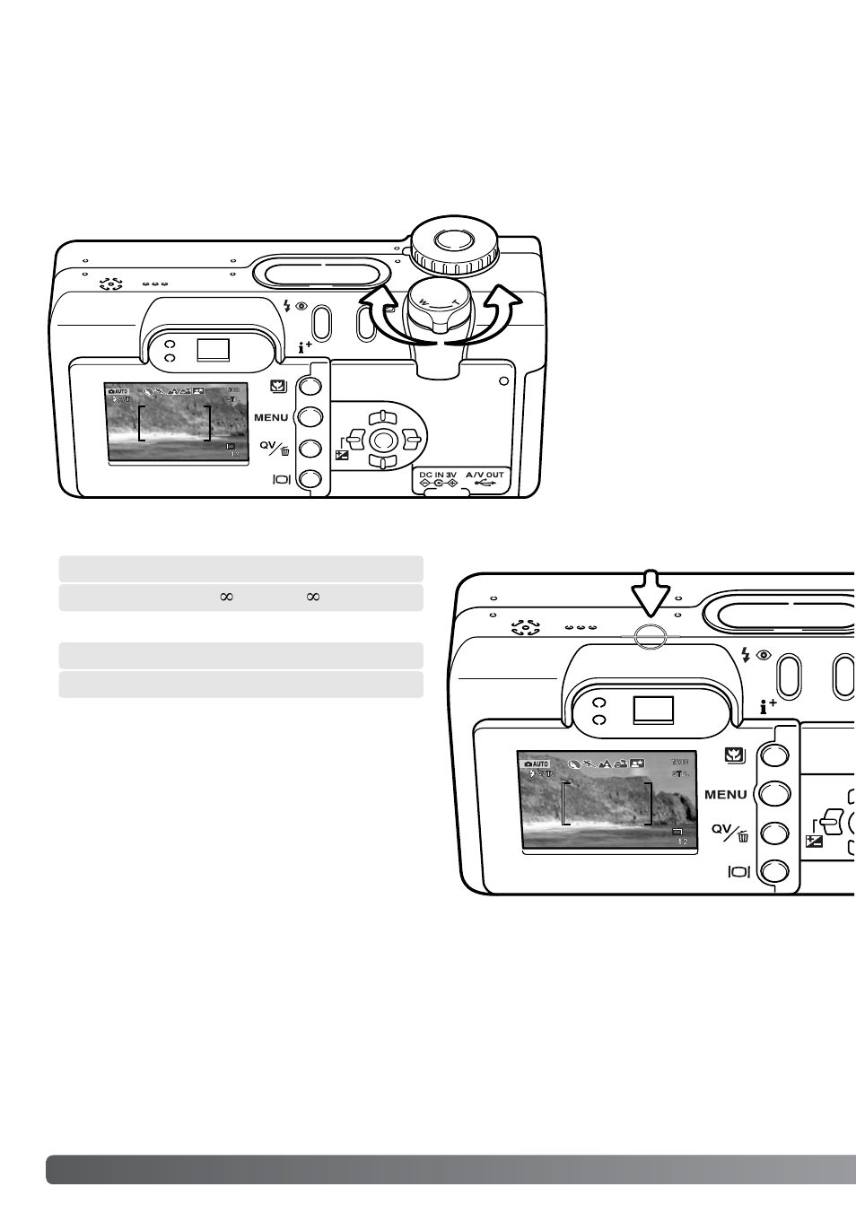 Using the zoom lens focus range, Using the zoom lens, Focus range | Konica Minolta DiMAGE F200 User Manual | Page 24 / 132