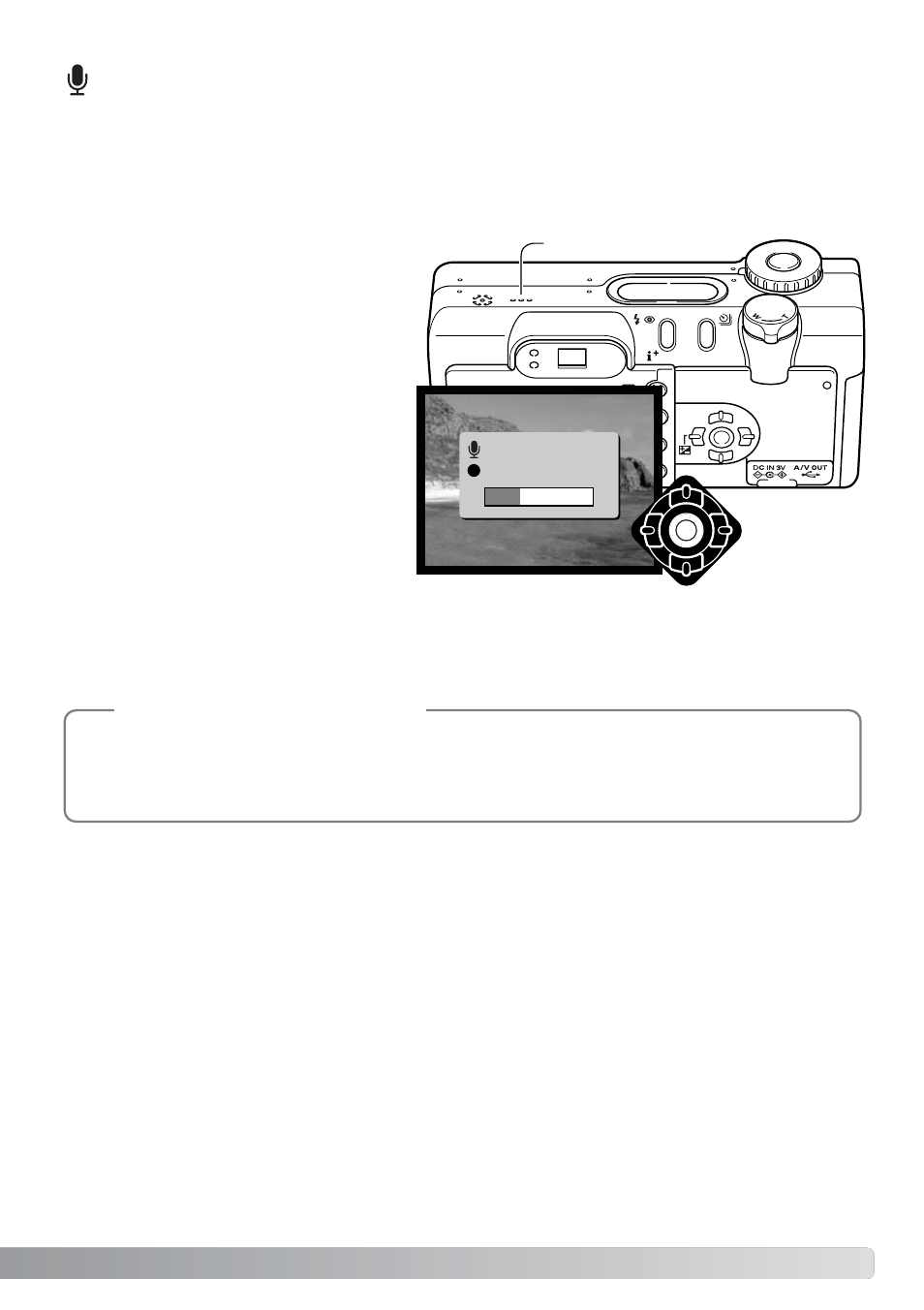Voice memo, Recording tips | Konica Minolta DiMAGE F200 User Manual | Page 69 / 132