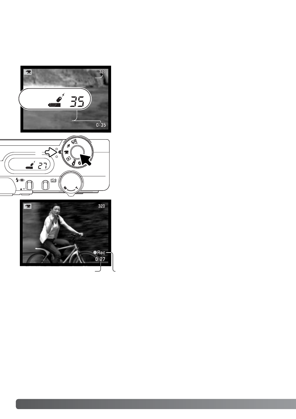 Recording movies | Konica Minolta DiMAGE F200 User Manual | Page 76 / 132