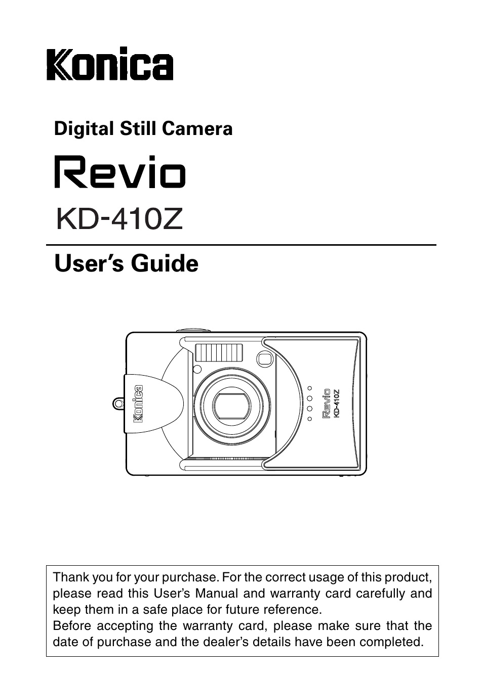 Konica Minolta KD-410Z User Manual | 125 pages