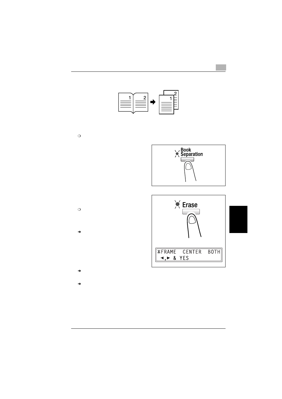 To make copies using the, Book separation, Function -5 | Konica Minolta bizhub 180 User Manual | Page 138 / 256