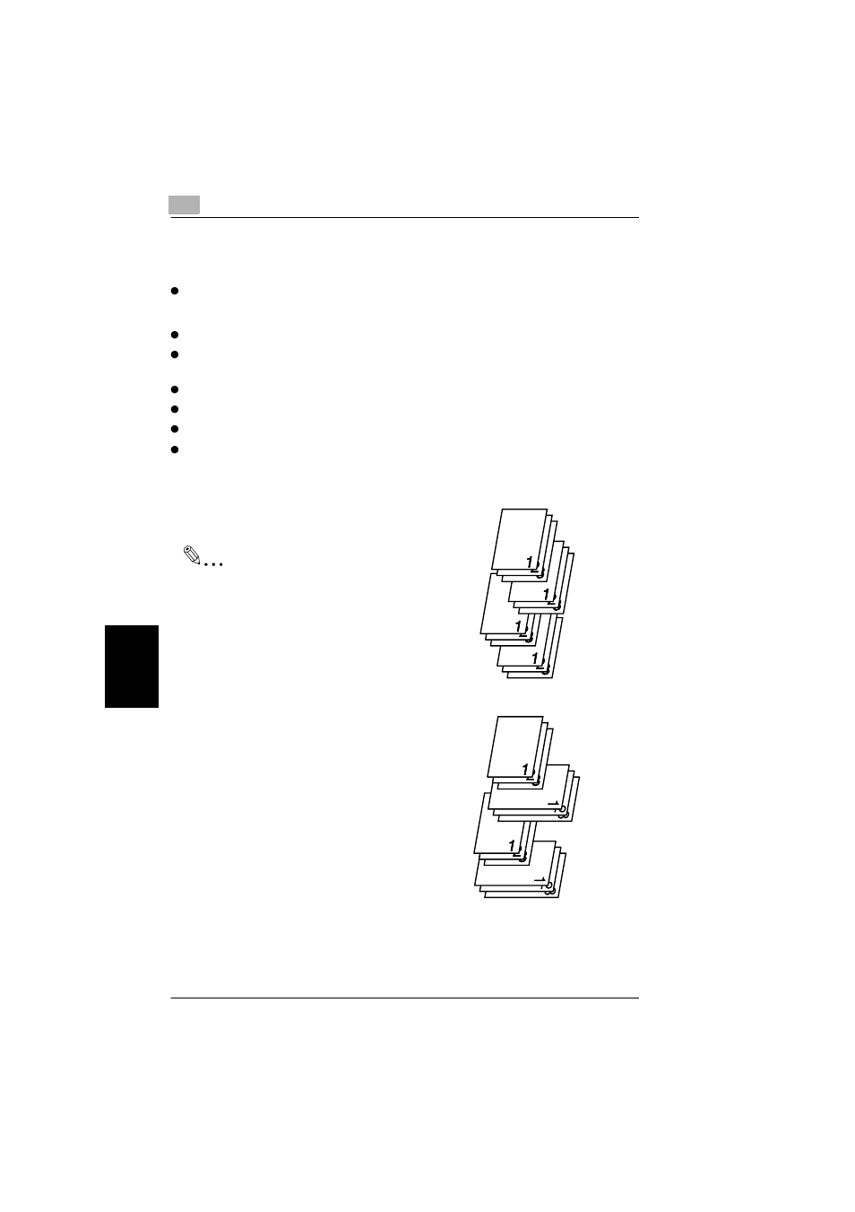 Notes on using the “sort” and “group” functions, Shift sorting, Crisscross sorting | Notes on using the, Sort, Group, Functions -12, Shift sorting -12 crisscross sorting -12 | Konica Minolta bizhub 180 User Manual | Page 145 / 256