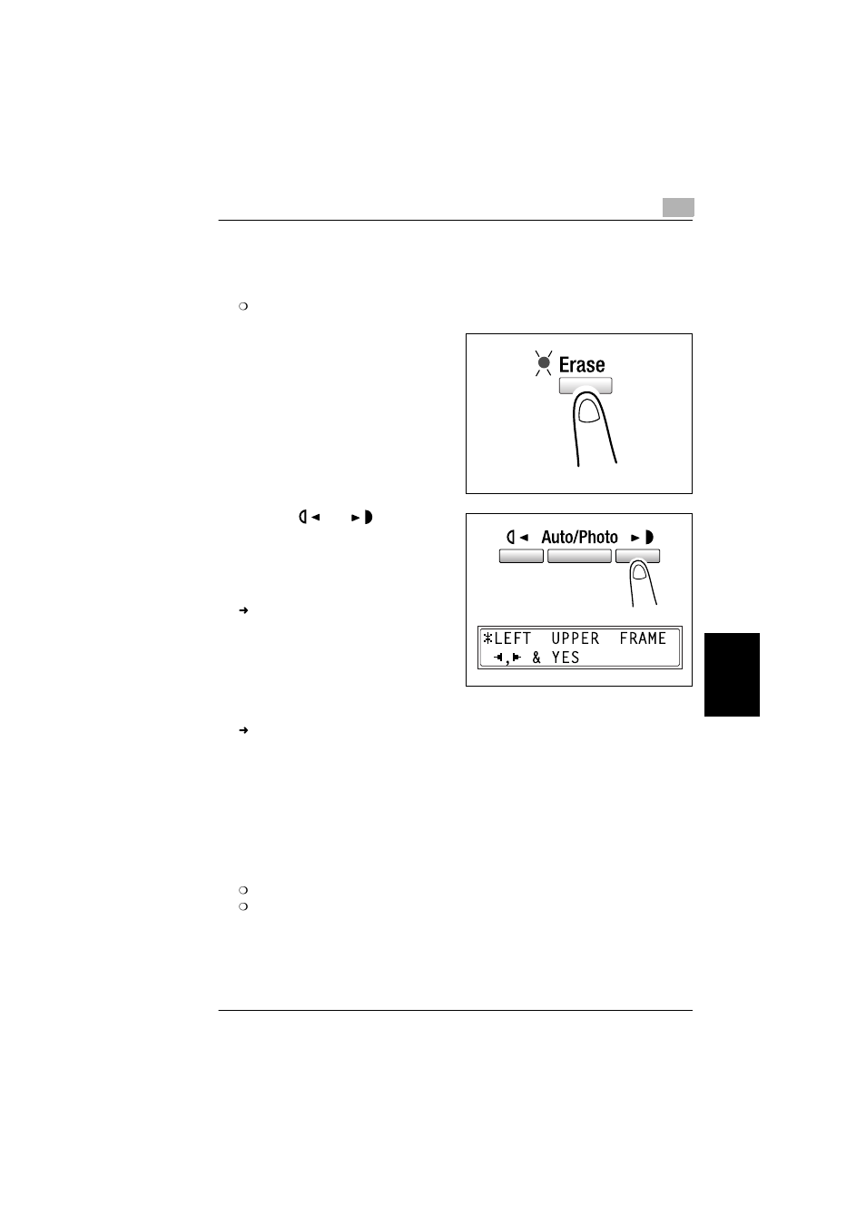 To make copies using an erase setting, To make copies using an erase setting -17 | Konica Minolta bizhub 180 User Manual | Page 150 / 256