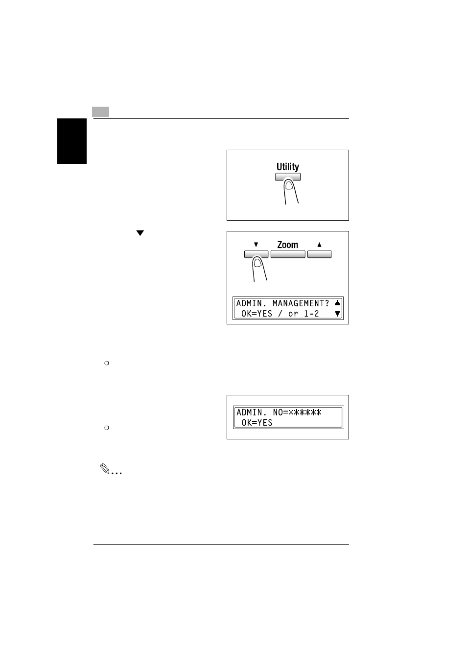 To select the “admin. management” menu, To select the, Admin. management | Menu -26 | Konica Minolta bizhub 180 User Manual | Page 183 / 256