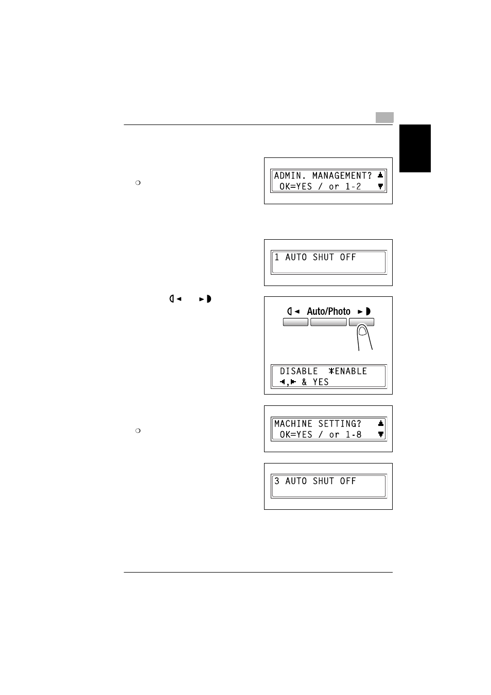 To set the “auto shut off” function, To set the, Auto shut off | Function -27 | Konica Minolta bizhub 180 User Manual | Page 184 / 256