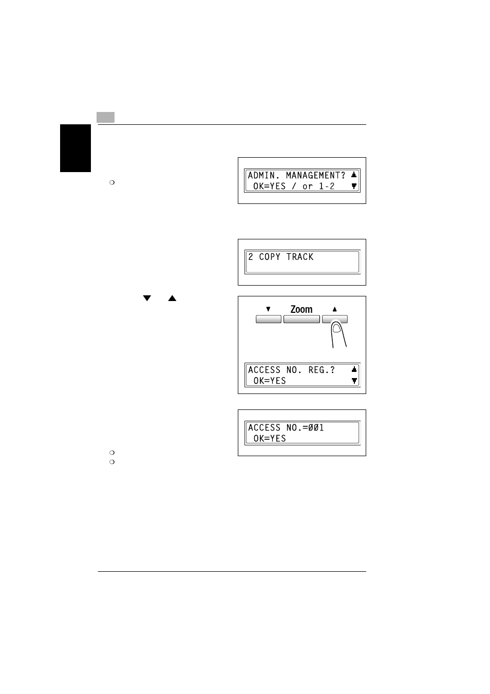 To register user (section) access numbers, To register user (section) access numbers -30 | Konica Minolta bizhub 180 User Manual | Page 187 / 256