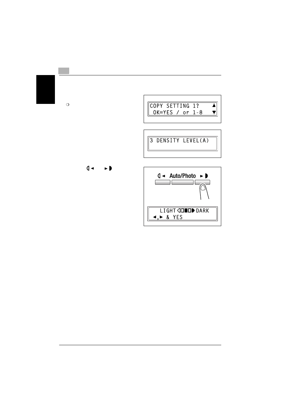 To set the, Auto, Density level | Density level(a), Function) -43 | Konica Minolta bizhub 180 User Manual | Page 199 / 256