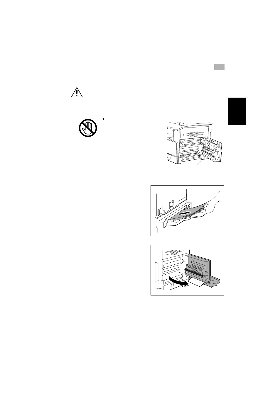 To clear a paper misfeed in the multi bypass tray | Konica Minolta bizhub 180 User Manual | Page 222 / 256