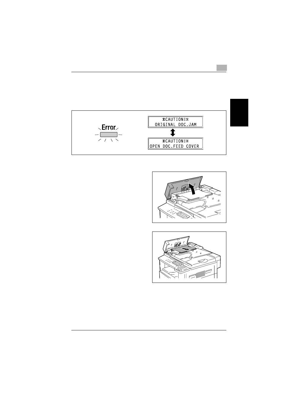 3 when the message “original doc.jam” appears, When the message “original doc.jam” appears -13 | Konica Minolta bizhub 180 User Manual | Page 224 / 256