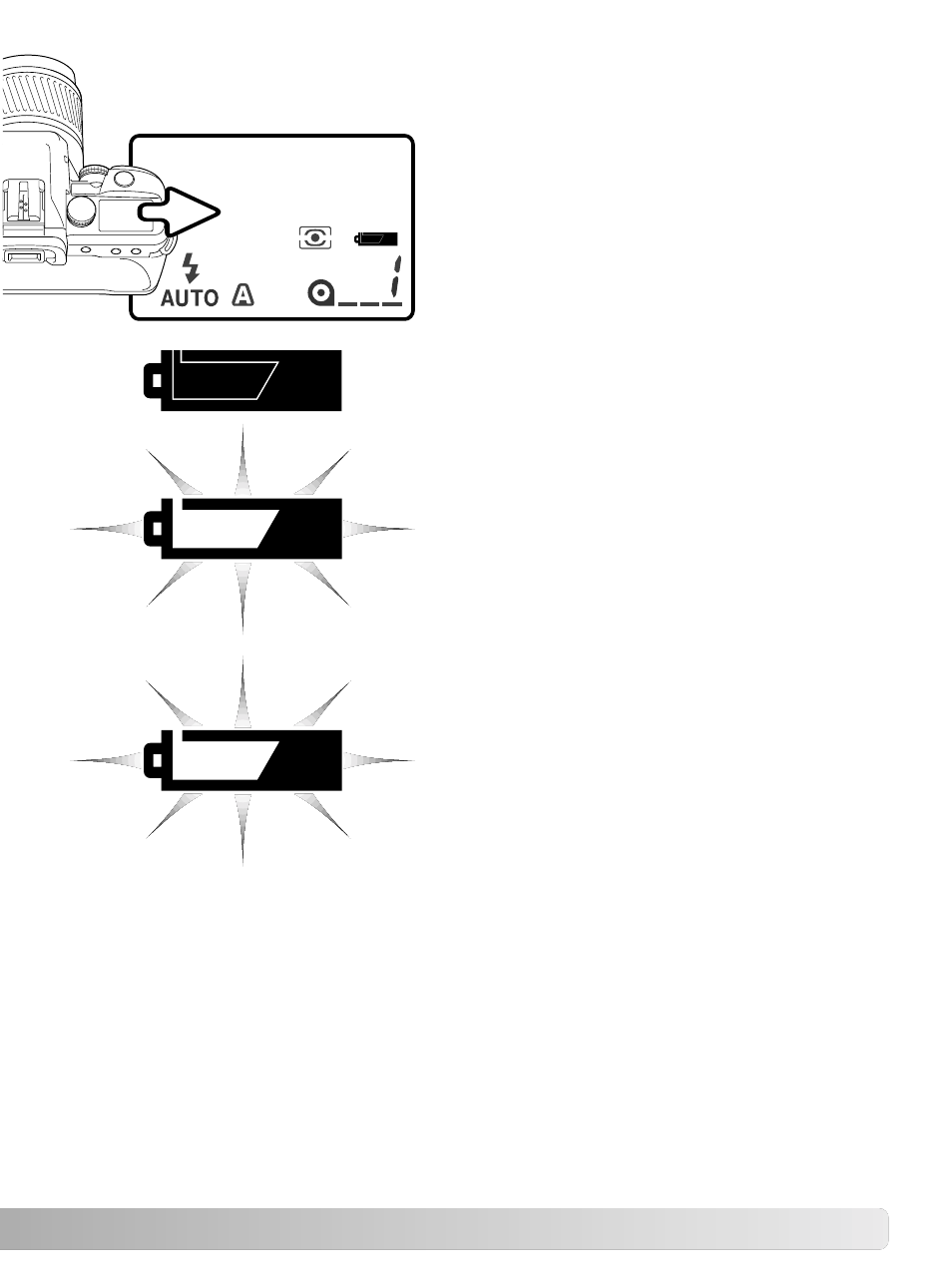 Battery-condition indicator | Konica Minolta Minolta RIVA ZOOM 70 User Manual | Page 15 / 84