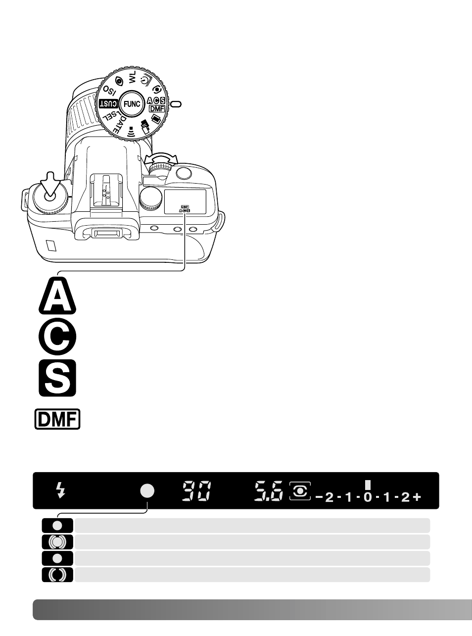 Af modes | Konica Minolta Minolta RIVA ZOOM 70 User Manual | Page 56 / 84