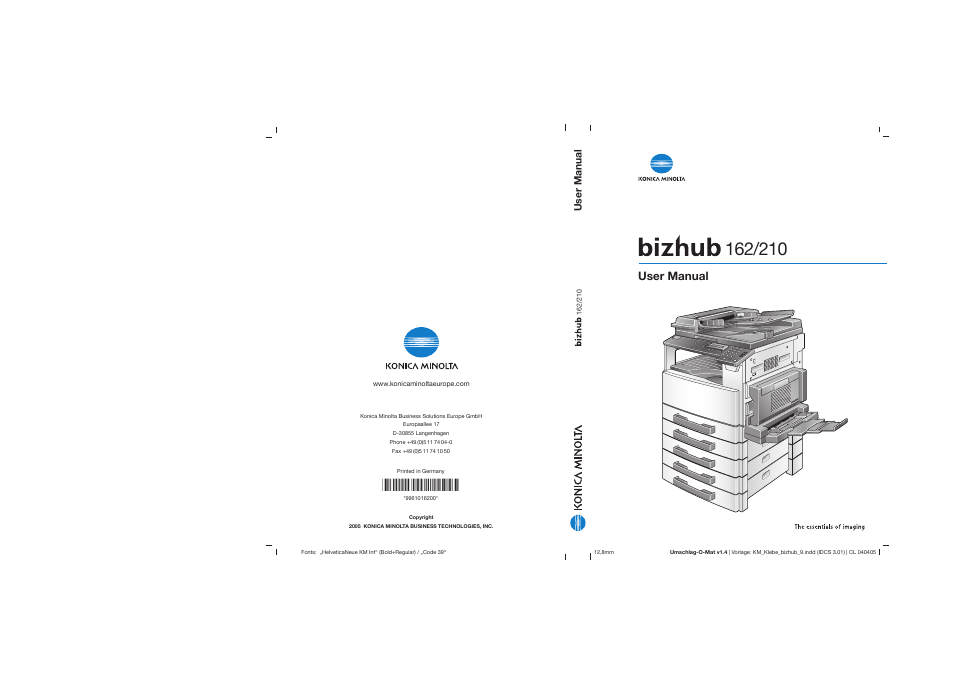 Konica Minolta BIZHUB 210 User Manual | 256 pages