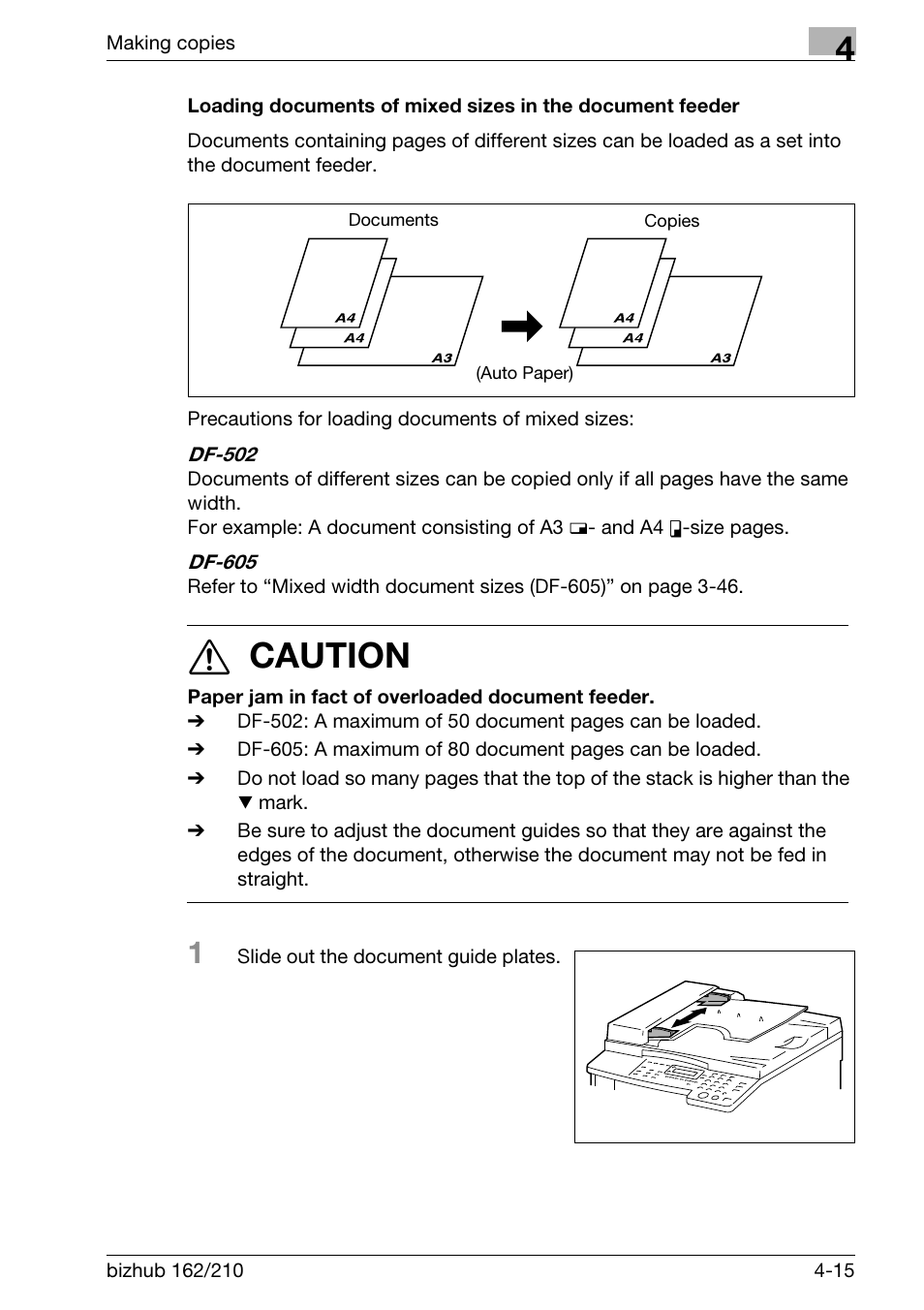 7 caution | Konica Minolta BIZHUB 210 User Manual | Page 119 / 256