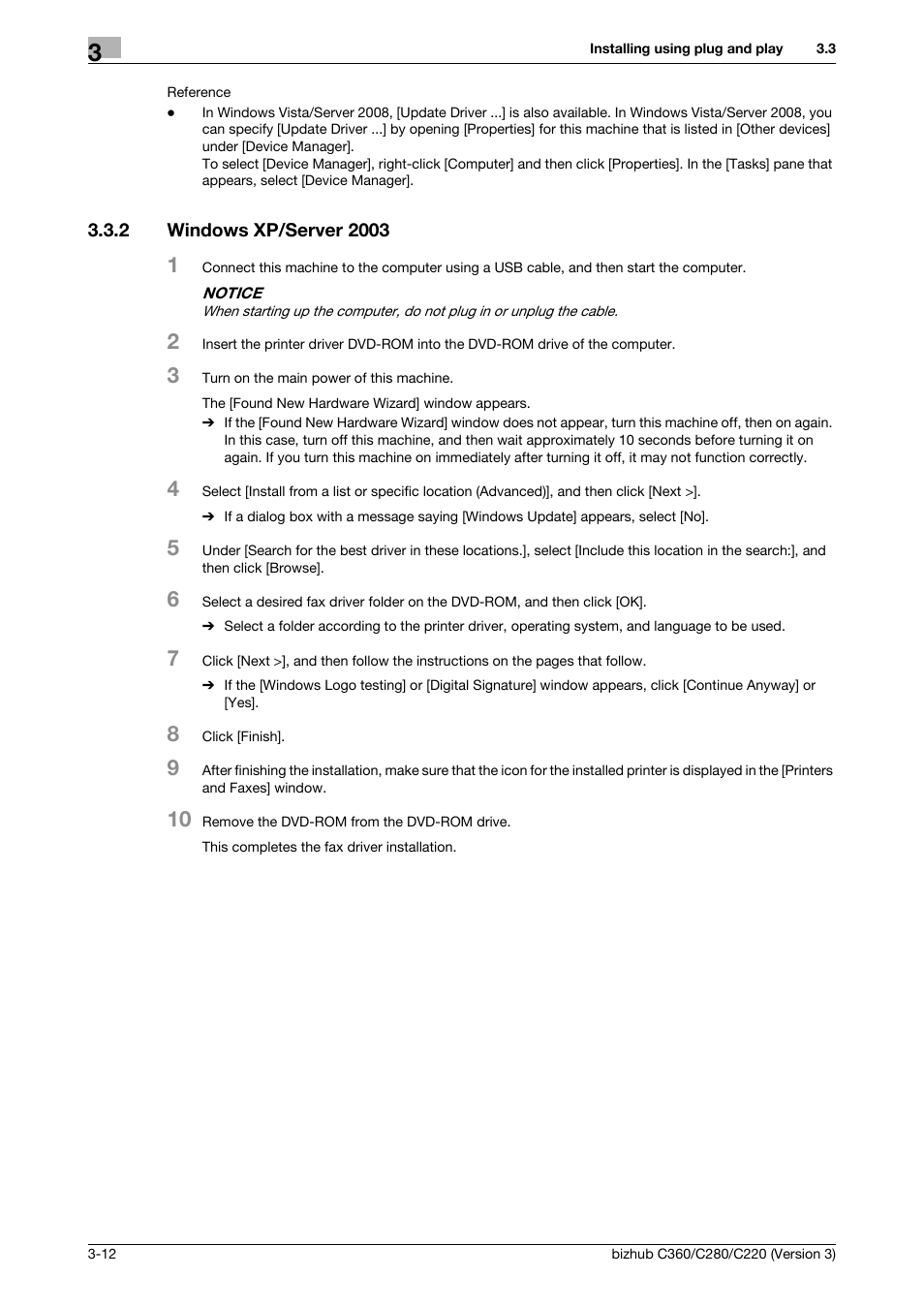 2 windows xp/server 2003, Windows xp/server 2003 -12, P. 3-12 | Konica Minolta BIZHUB C280 User Manual | Page 28 / 78