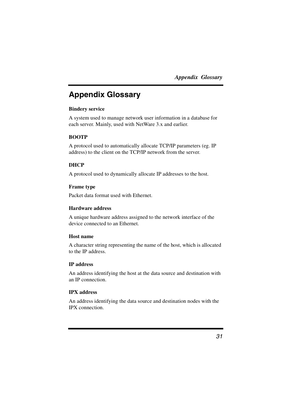 Appendix glossary | Konica Minolta Network Setup User Manual | Page 36 / 38