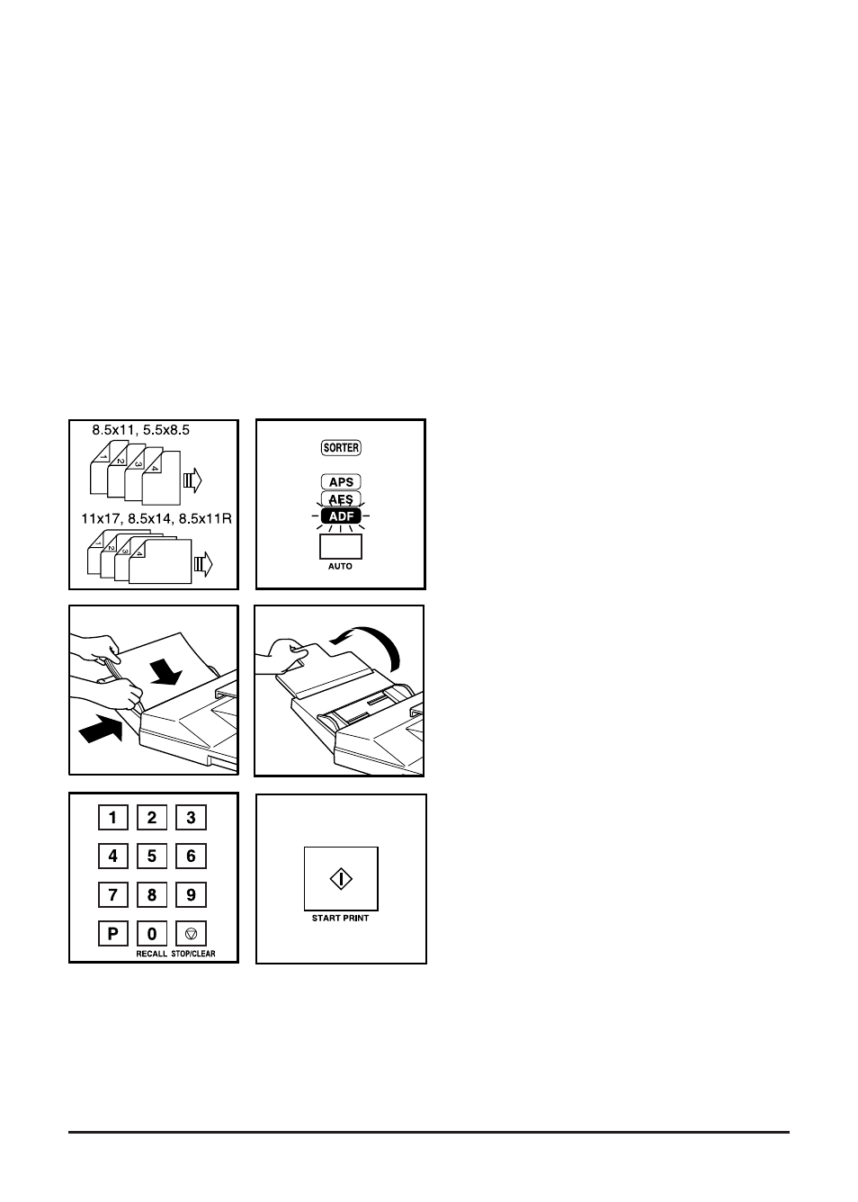 Basic copying, Copying from the document feeder (radf/adf) | Konica Minolta Copier 2223 User Manual | Page 42 / 123