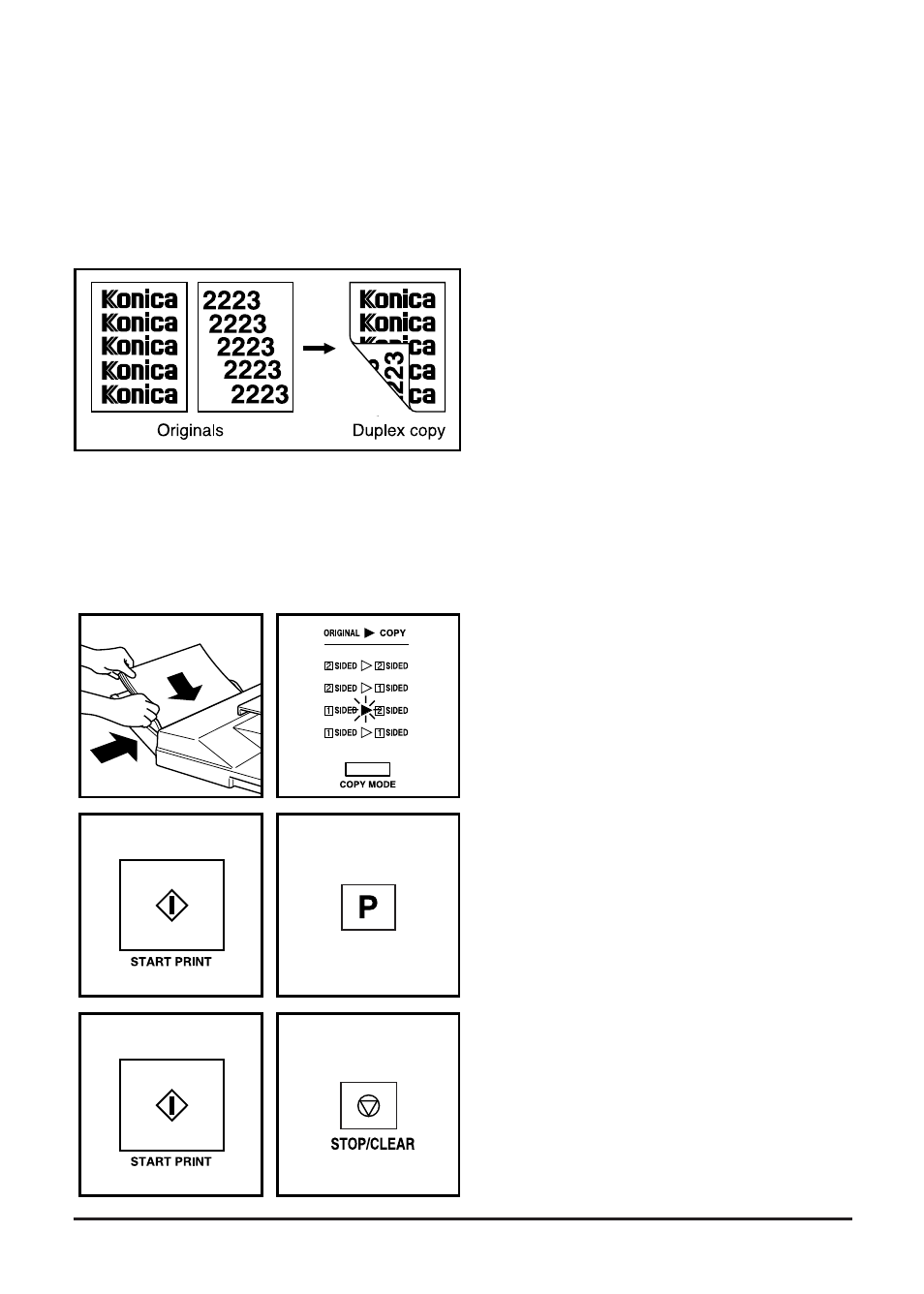 Duplex copying, Automatic duplex (continued) | Konica Minolta Copier 2223 User Manual | Page 60 / 123