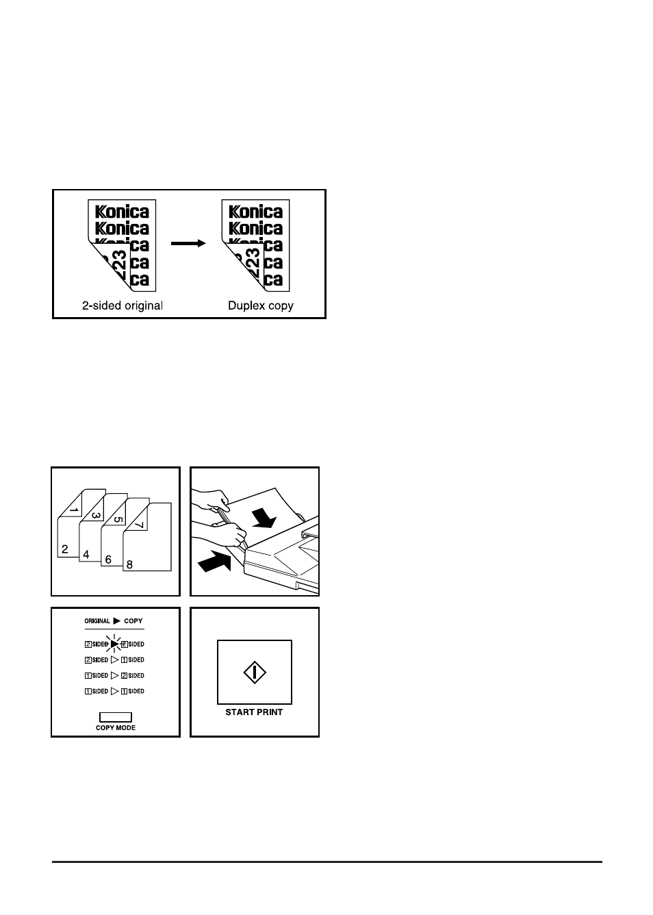 Duplex copying, Automatic duplex (continued) | Konica Minolta Copier 2223 User Manual | Page 62 / 123