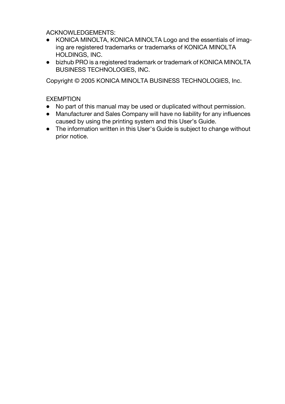 Konica Minolta 920 User Manual | Page 4 / 76