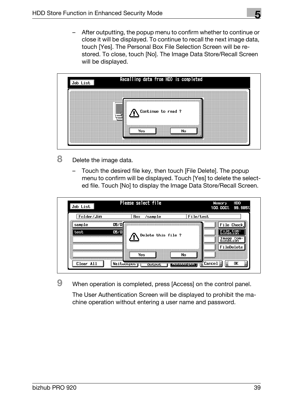 Konica Minolta 920 User Manual | Page 47 / 76