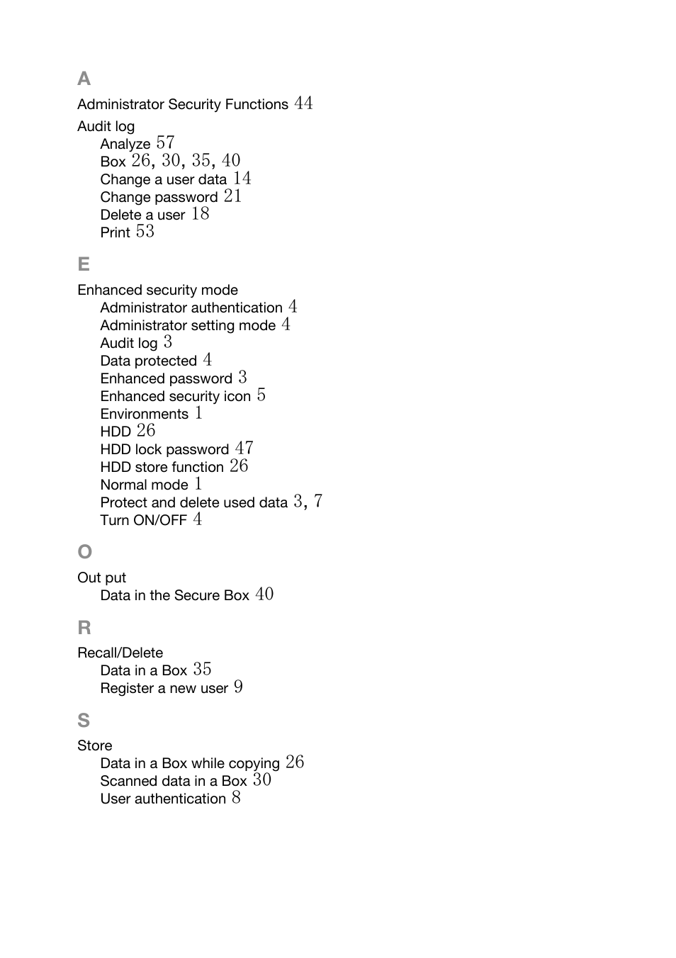 53 e, 40 r | Konica Minolta 920 User Manual | Page 73 / 76