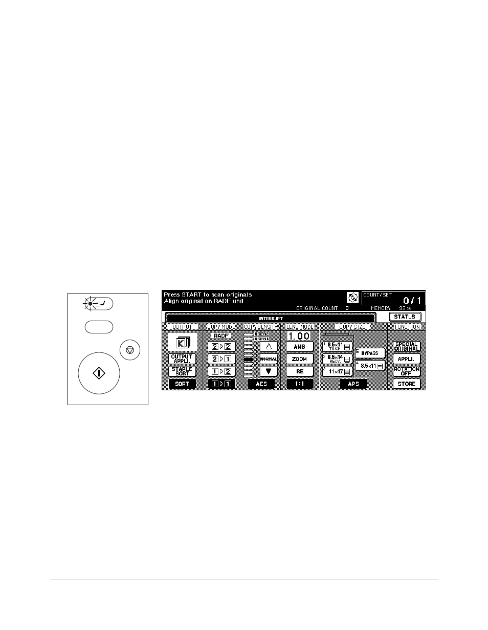 Basic operations, Interrupt mode | Konica Minolta 7075 User Manual | Page 108 / 311