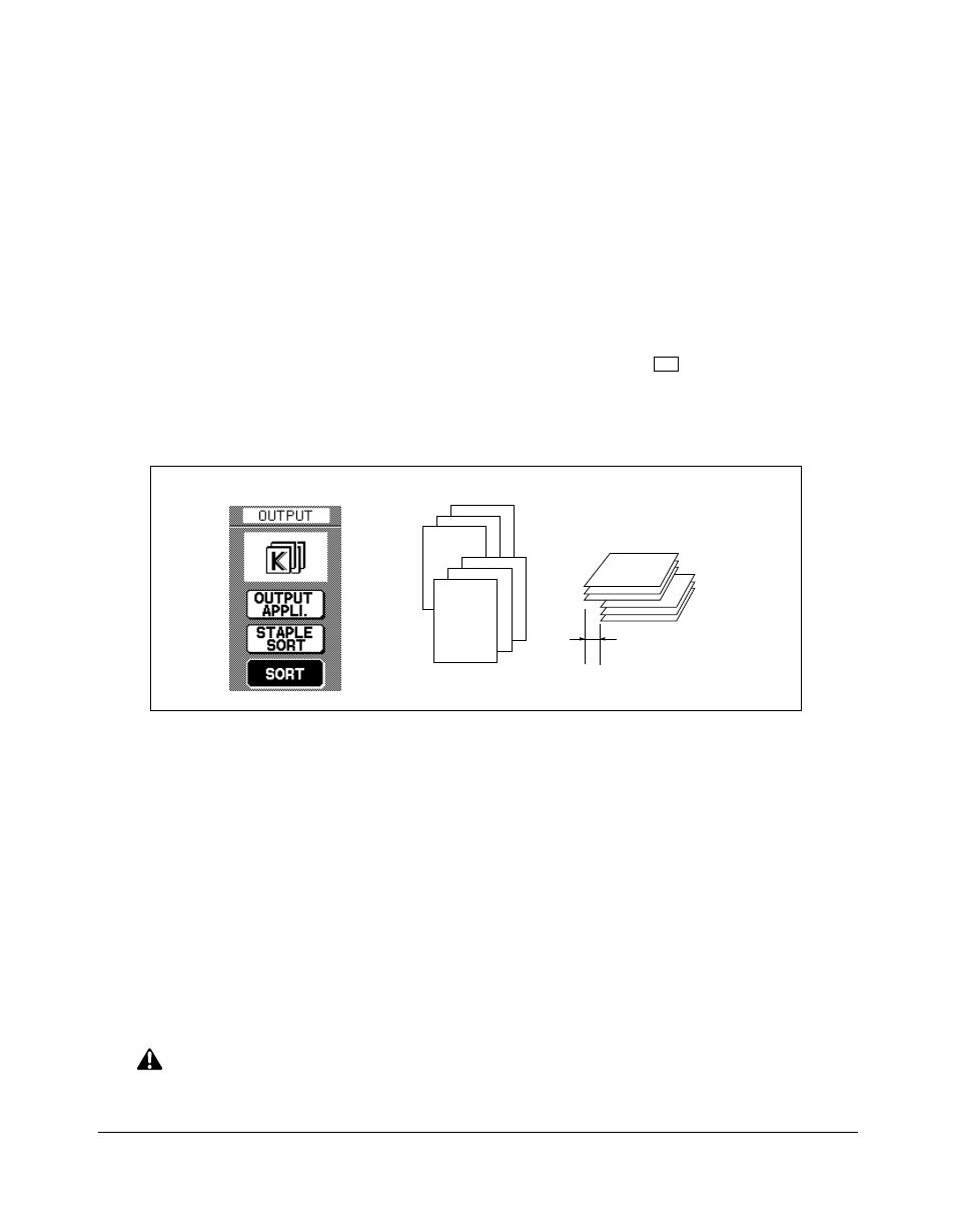 Output modes, Sort mode using primary (main) tray | Konica Minolta 7075 User Manual | Page 120 / 311
