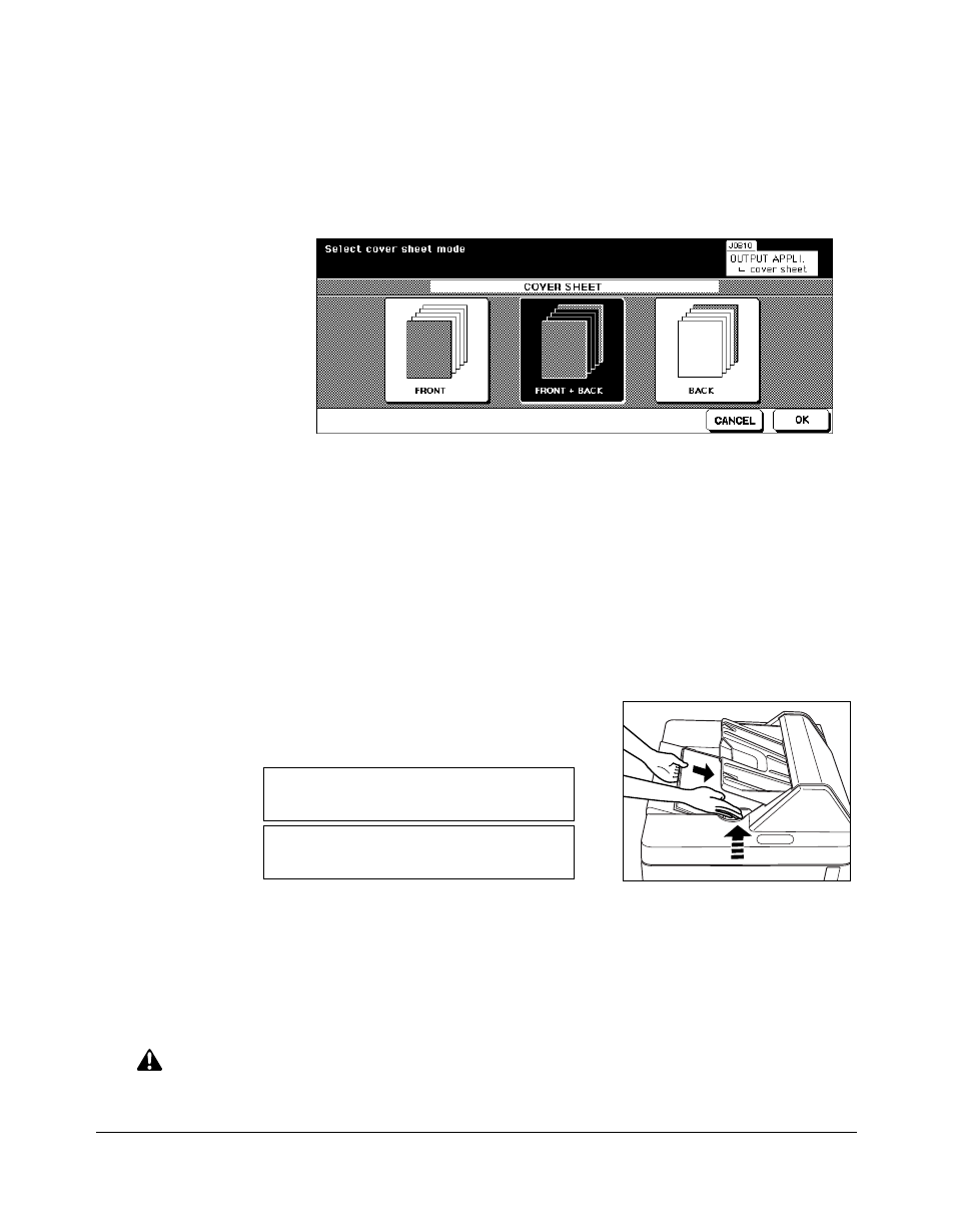 Output modes, Cover sheet feeder (continued) | Konica Minolta 7075 User Manual | Page 131 / 311