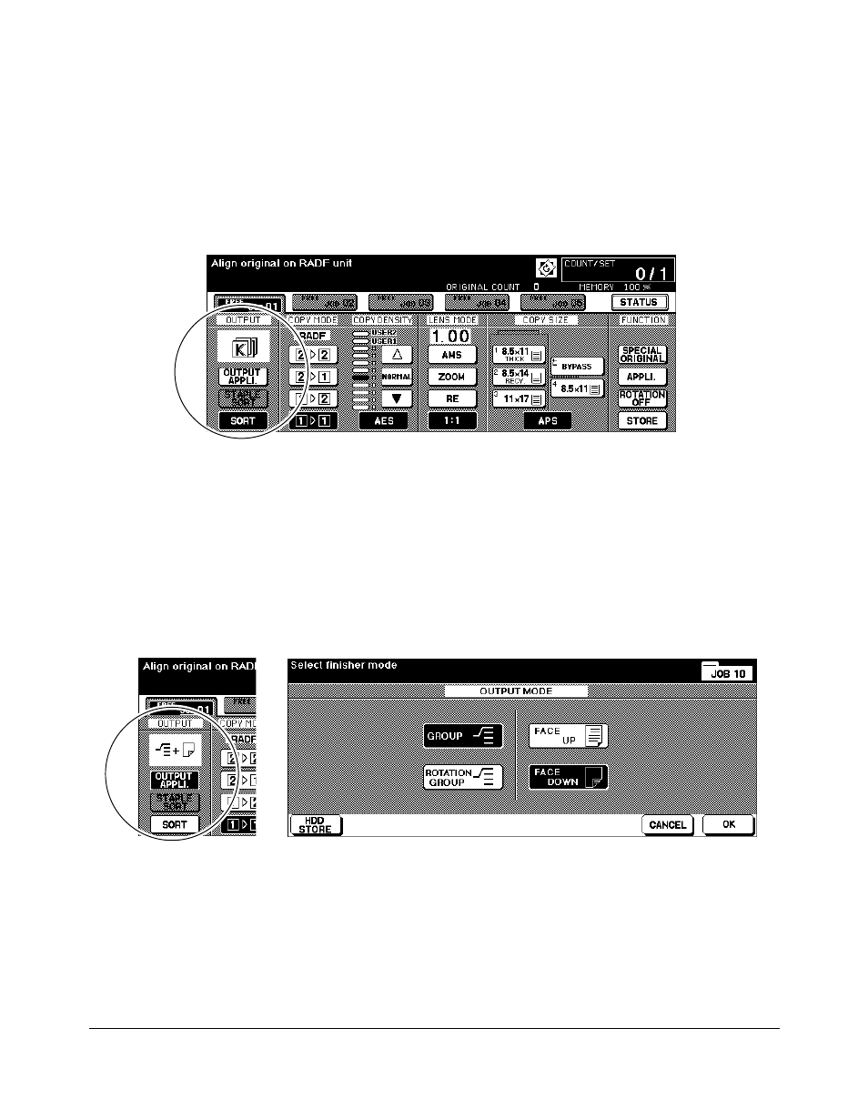 Output modes | Konica Minolta 7075 User Manual | Page 136 / 311