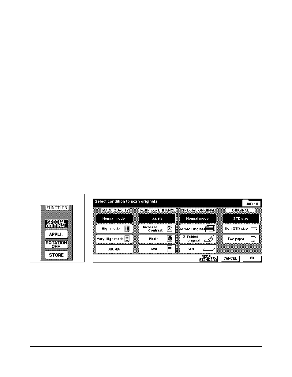 Special original, Special original screen | Konica Minolta 7075 User Manual | Page 142 / 311