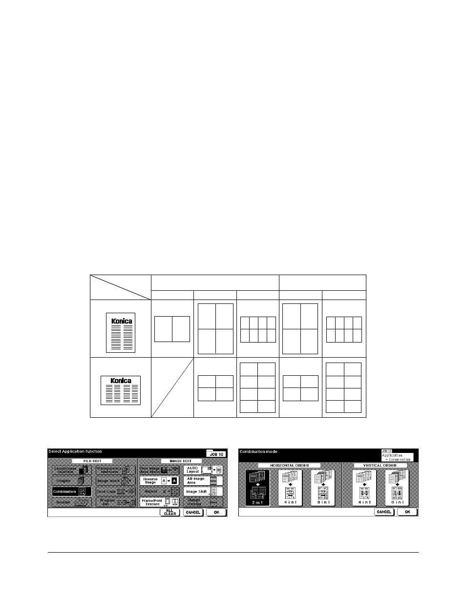 Applications, Combination | Konica Minolta 7075 User Manual | Page 162 / 311