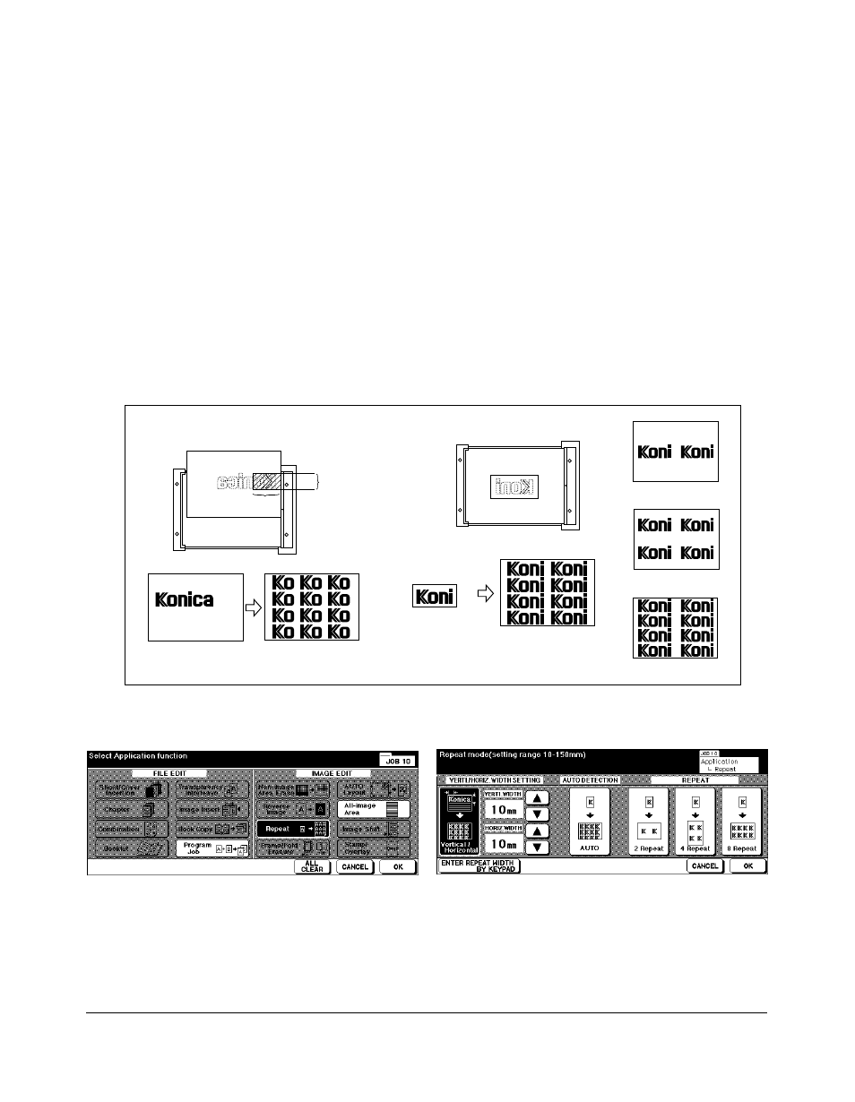 Applications, Repeat image (continued) | Konica Minolta 7075 User Manual | Page 179 / 311