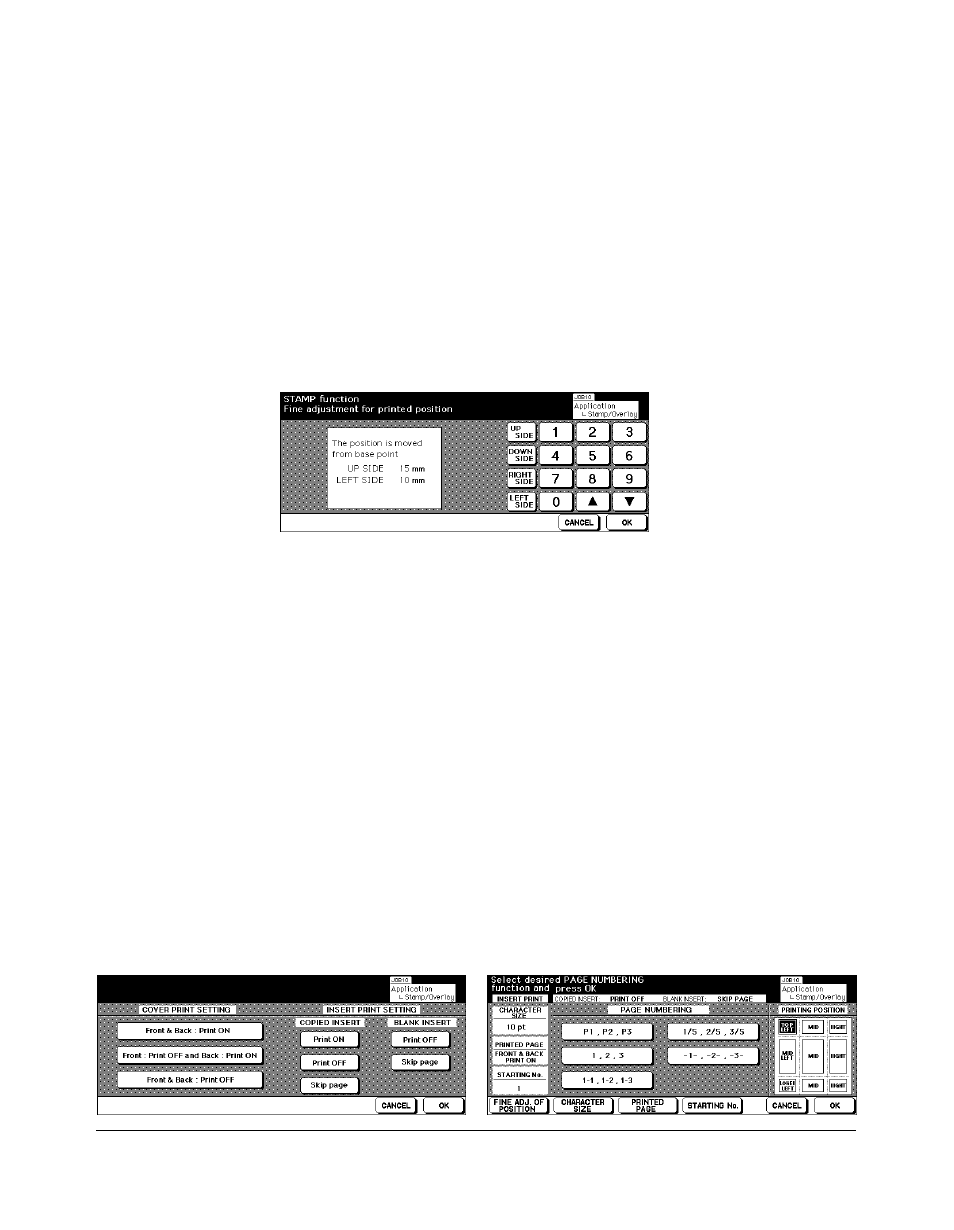 Applications, Stamp/overlay (continued) | Konica Minolta 7075 User Manual | Page 193 / 311