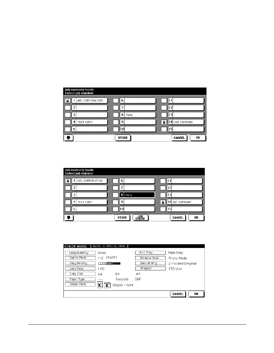 Job recall | Konica Minolta 7075 User Manual | Page 198 / 311