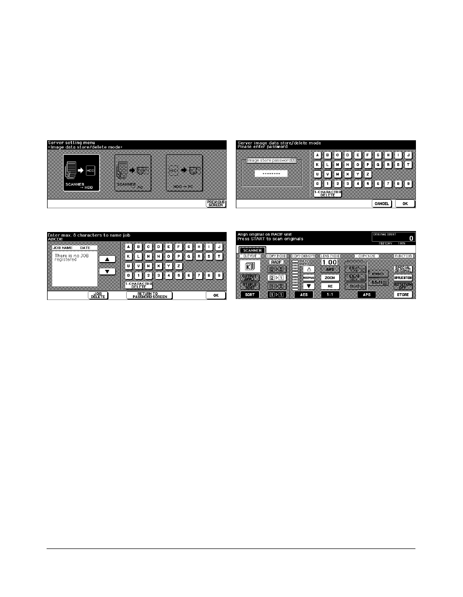 Server function, Image store/delete mode (continued) | Konica Minolta 7075 User Manual | Page 207 / 311
