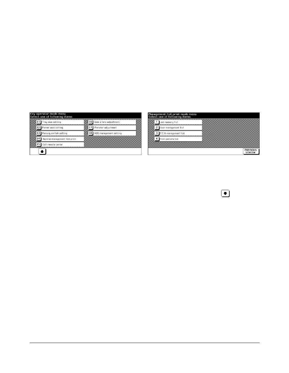 Key operator mode, Machine management list print [14 | Konica Minolta 7075 User Manual | Page 270 / 311