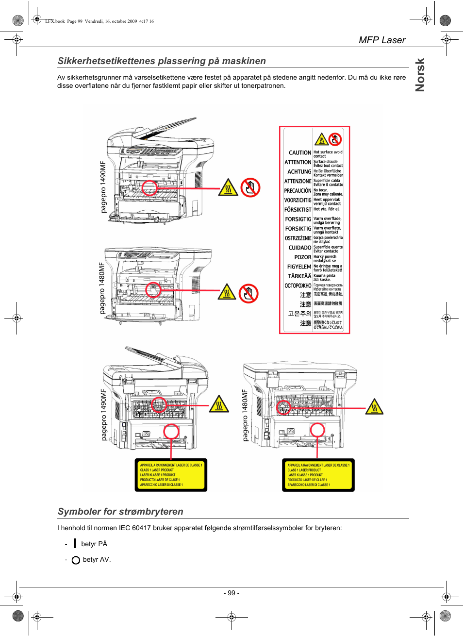 No rs k | Konica Minolta PAGEPRO 1480MF User Manual | Page 100 / 198