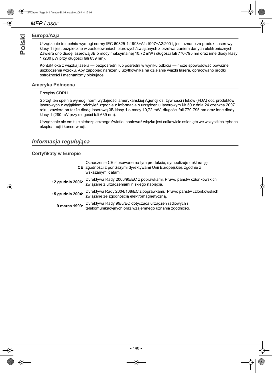 Po ls k i | Konica Minolta PAGEPRO 1480MF User Manual | Page 149 / 198
