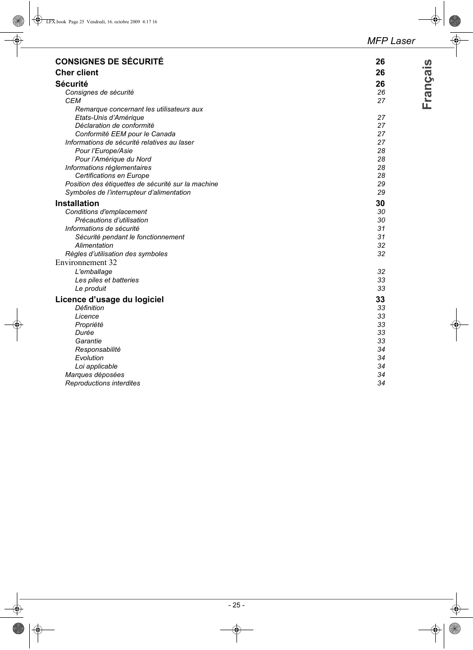 Udqodlv, Mfp laser | Konica Minolta PAGEPRO 1480MF User Manual | Page 26 / 198