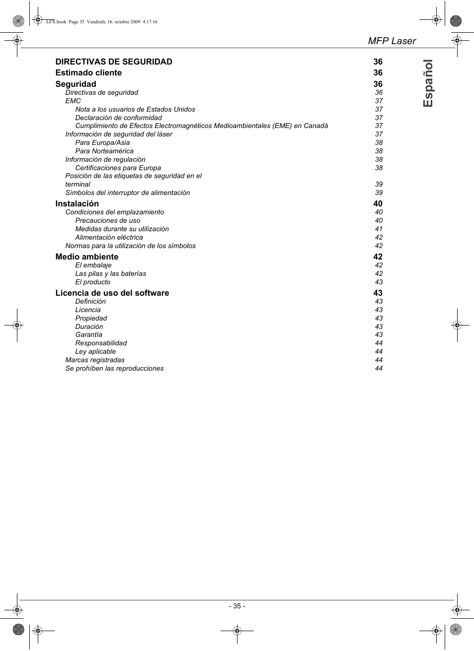 Vsdxro, Mfp laser | Konica Minolta PAGEPRO 1480MF User Manual | Page 36 / 198